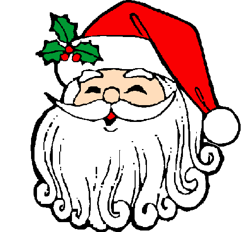 Coloring page Santa Claus face painted bylaura