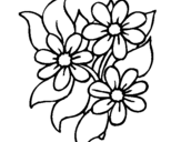 Coloring page Little flowers painted byJENNIFER