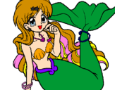 Coloring page Mermaid painted byHannah