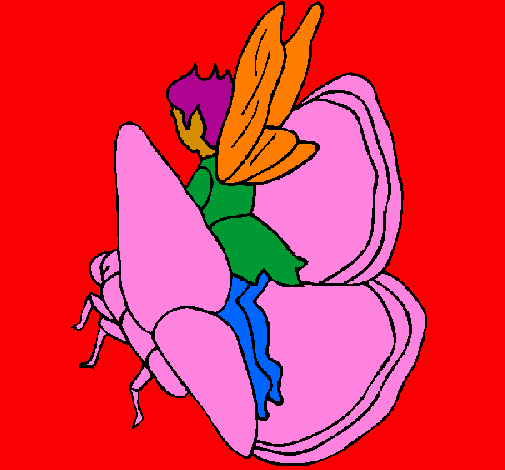 Fairy and butterfly