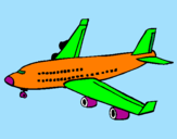 Coloring page Passenger plane painted bylaiaruiz
