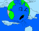Coloring page Sick Earth painted bydgeo
