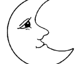 Coloring page Moon painted byyccc