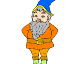 Coloring page Gnome painted byAlexandra