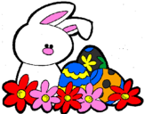 Coloring page Easter Bunny painted byJacob