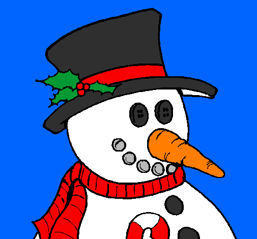 Snowman with carrot nose