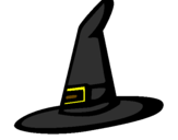 Coloring page Witch's hat painted bycuerno