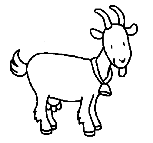 Coloring page Goat painted byyuan