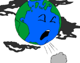 Coloring page Sick Earth painted bychandini