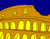 Coloring page Colosseum painted byRoberto