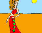 Coloring page Roman woman II painted byElizabeth
