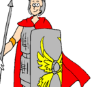 Coloring page Roman soldier II painted byBen