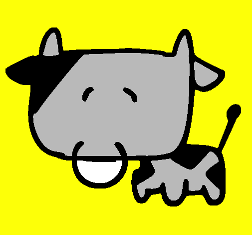 Cow with square head