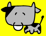 Coloring page Cow with square head painted byviviana