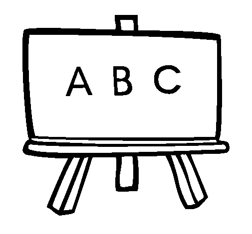 Coloring page Blackboard painted byb