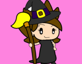 Coloring page Witch Turpentine painted byAUDREY MASON HILL