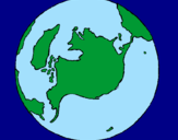 Coloring page Planet Earth painted bythe world