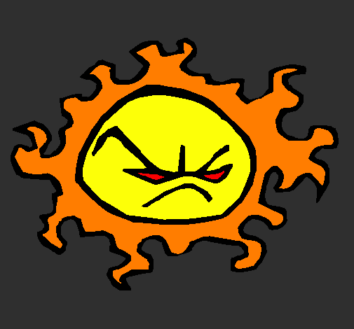 Angry sun