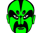 Coloring page Asian wrestler painted byaugust