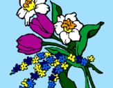 Coloring page Bunch of flowers painted byWyatt