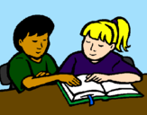 Coloring page Students painted byRose