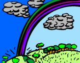 Coloring page Rainbow painted byEduarda