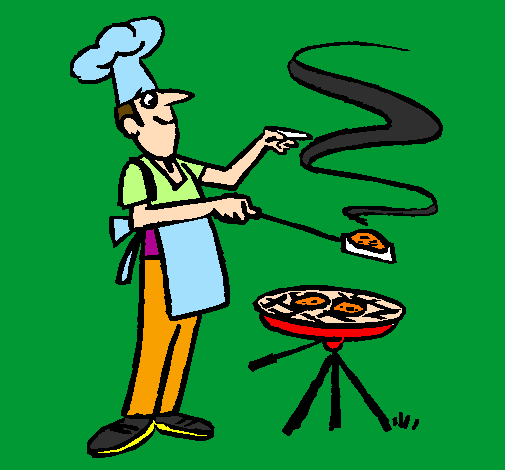 Coloring page Barbecue painted byarant