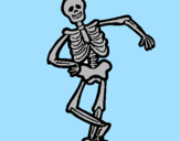 Coloring page Happy skeleton painted byveronica