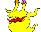Coloring page Two-eyed monster painted byALFABE       3