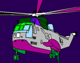 Coloring page Helicopter to the rescue painted byrescue aeloplane