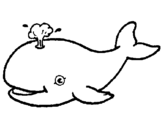 Coloring page Whale shooting out water painted bydaswer5ttrtyuioopFFFDlk