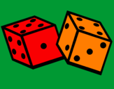 Coloring page Dice painted byL.J.
