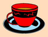 Coloring page Cup of coffee painted bytiffany