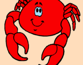Coloring page Happy crab painted bypeace