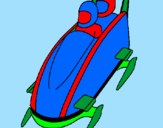 Coloring page Descent in modern bobsleigh painted byfatima