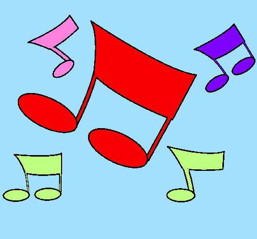 Coloring page Musical notes painted bykasey