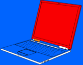 Coloring page Laptop painted bycop