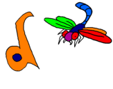Coloring page Dragonfly painted byivan