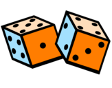 Coloring page Dice painted bydice