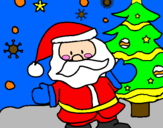 Coloring page Santa Claus painted byvicente