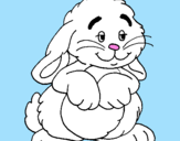 Coloring page Affectionate rabbit painted byKatie