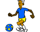 Coloring page Football player painted byabid