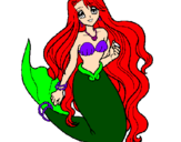 Coloring page Little mermaid painted byhaley