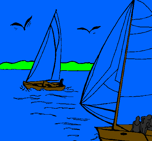 Sails at high sea