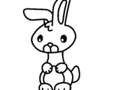 Coloring page Art the rabbit painted byjhan