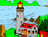 Coloring page Lighthouse painted byluka