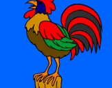 Coloring page Cock singing painted bylisa