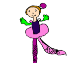 Coloring page Dancer painted byivan