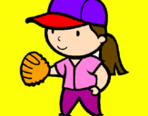 Coloring page Baseball player painted bymariana