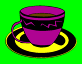 Coloring page Cup of coffee painted byviviana